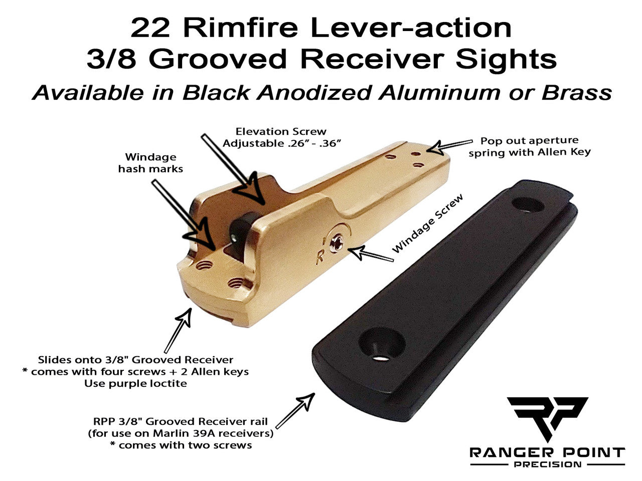 Rimfire 22 Lever Action Rifle Peep Sight