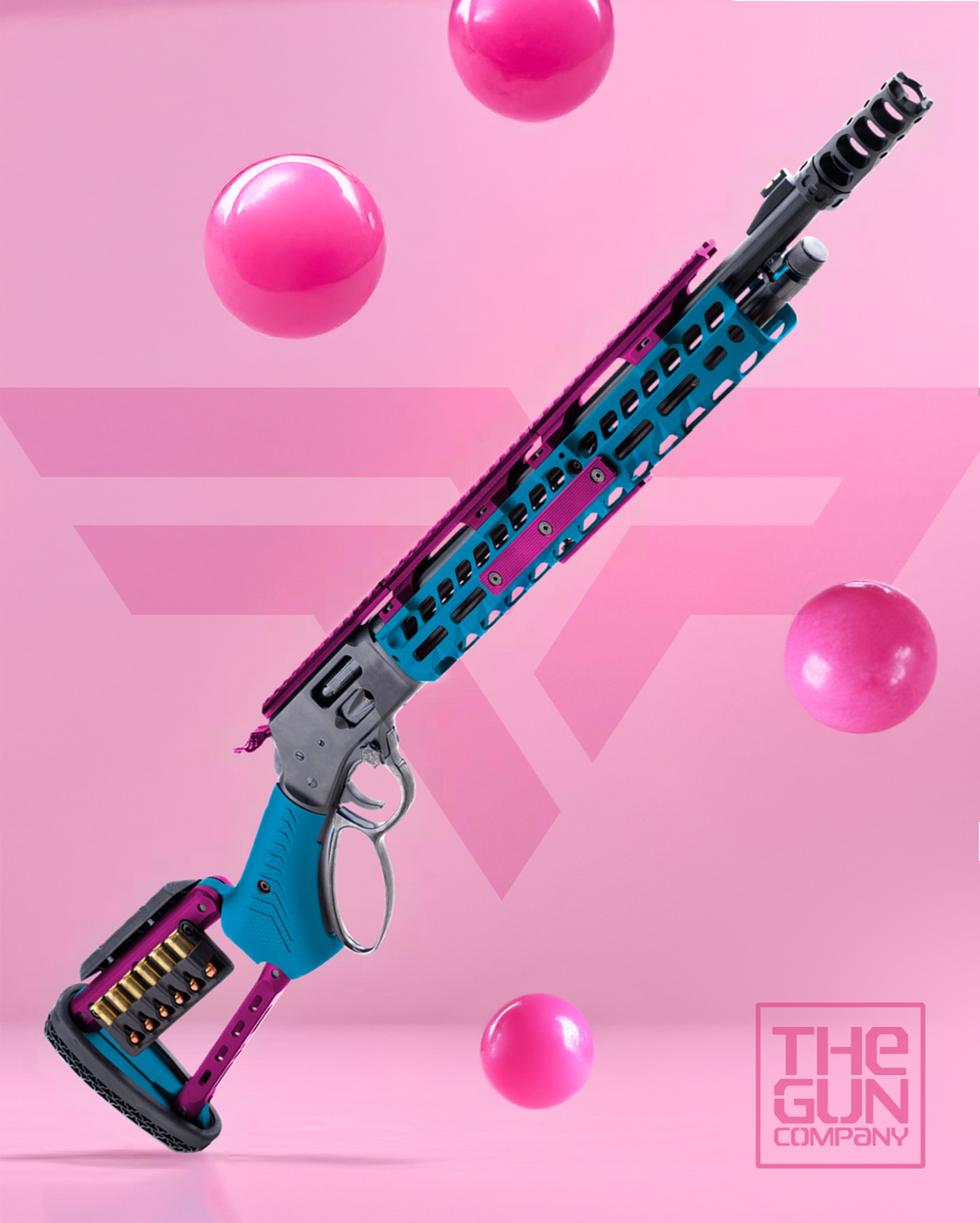 Costa Henry Pistol Grip Stock Set (Pink & Teal)