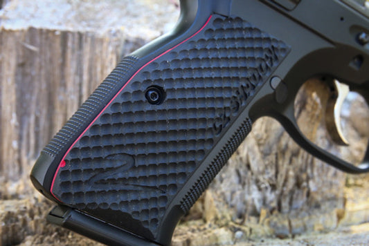 CZ Shadow 2 Griffschalen - Palm Swell Bogies - Engraved