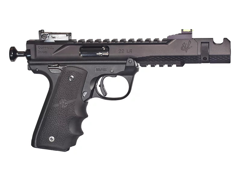 Black Mamba, 4,5", Fiber Optic Front Sight, Single Port Comp, Black Anodized Aluminum #