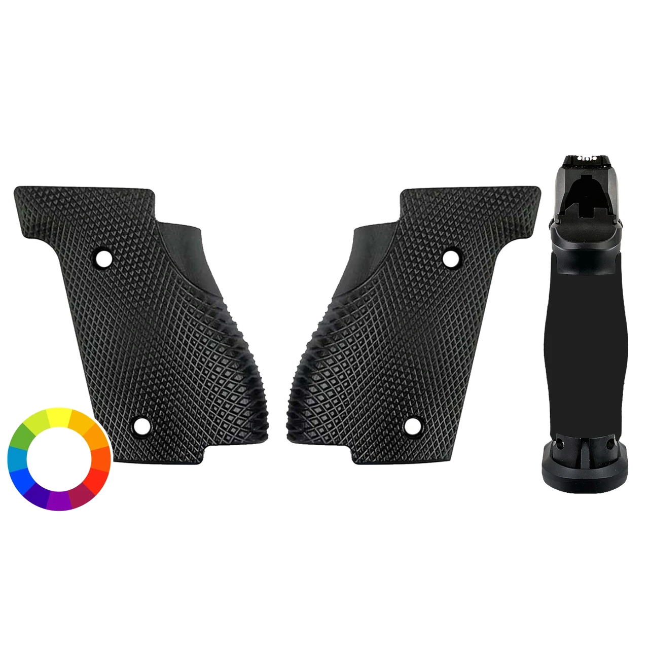 Walther PDP SF Fullsize Griffschalen - Palm Swell Checkered - G10