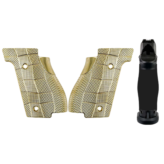 Walther PDP SF Fullsize Griffschalen - Palm Swell GridLOK - Messing